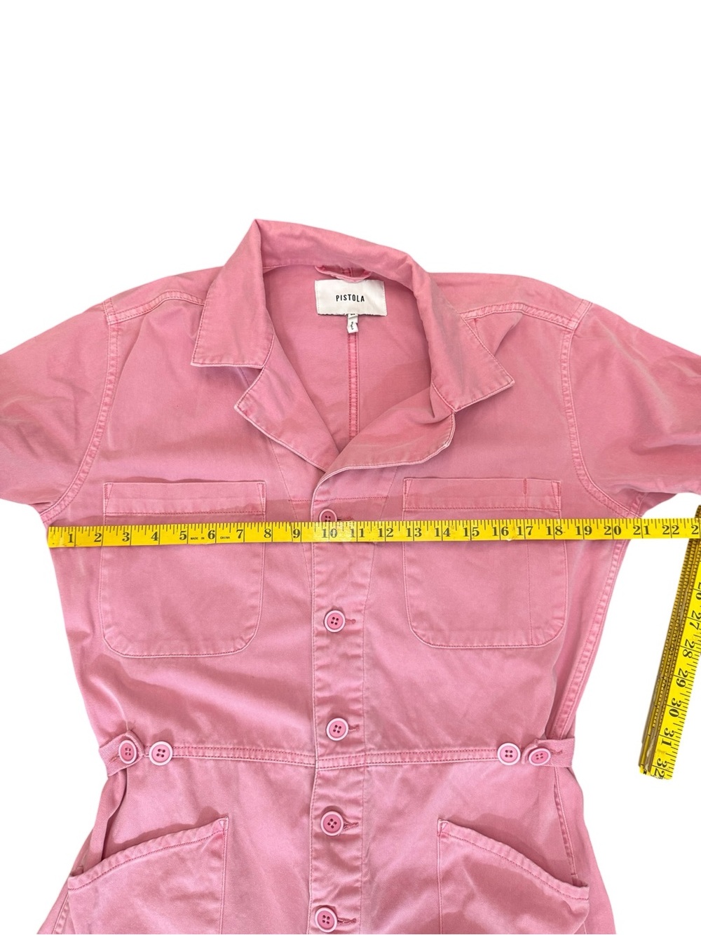 pistola Pink Short-Sleeve Utility Jumpsuit - Picture 8 of 10